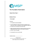 Sample Paper 1 | MSP Foundation (English)